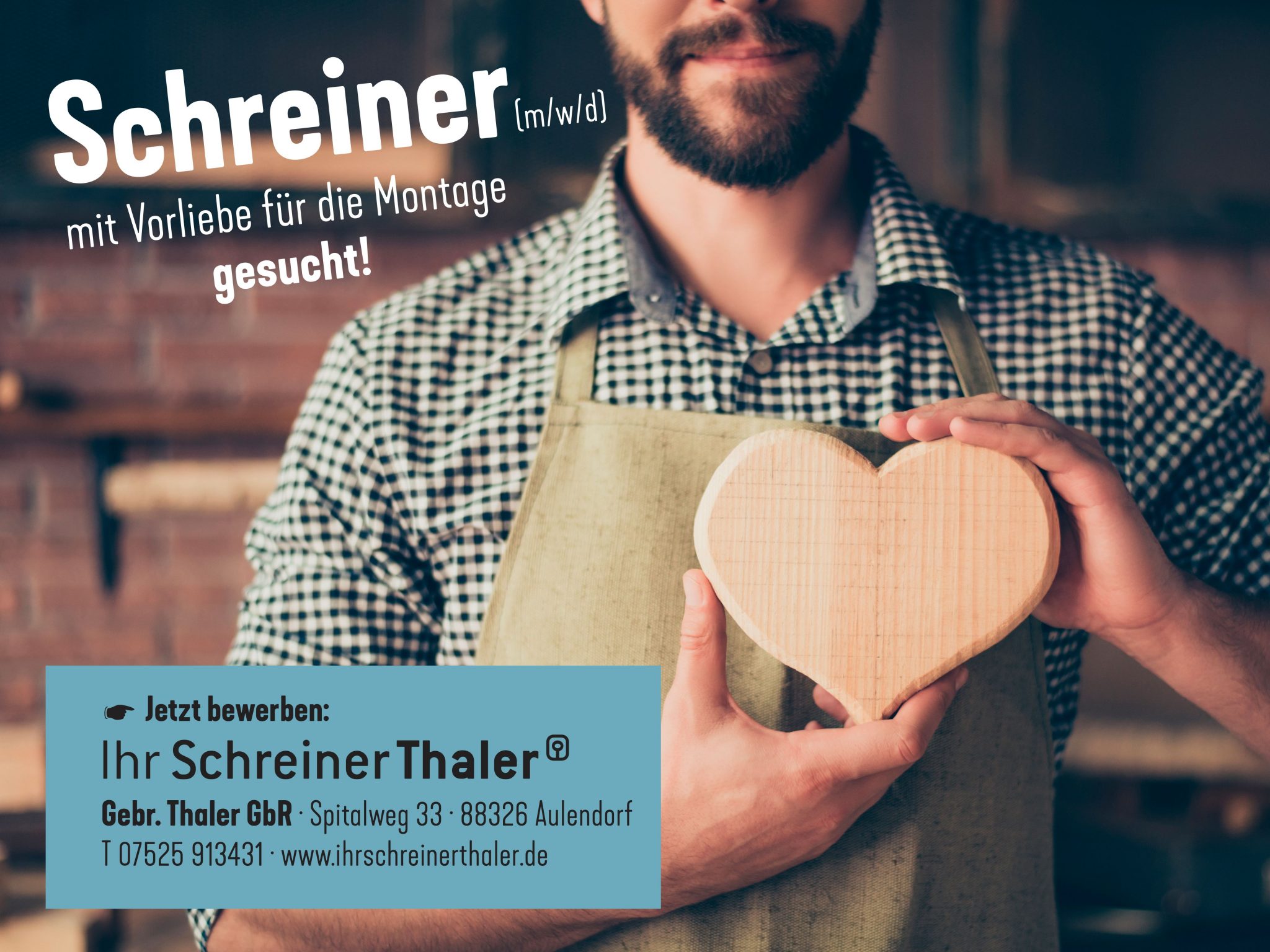 Schreiner (m/w/d) gesucht