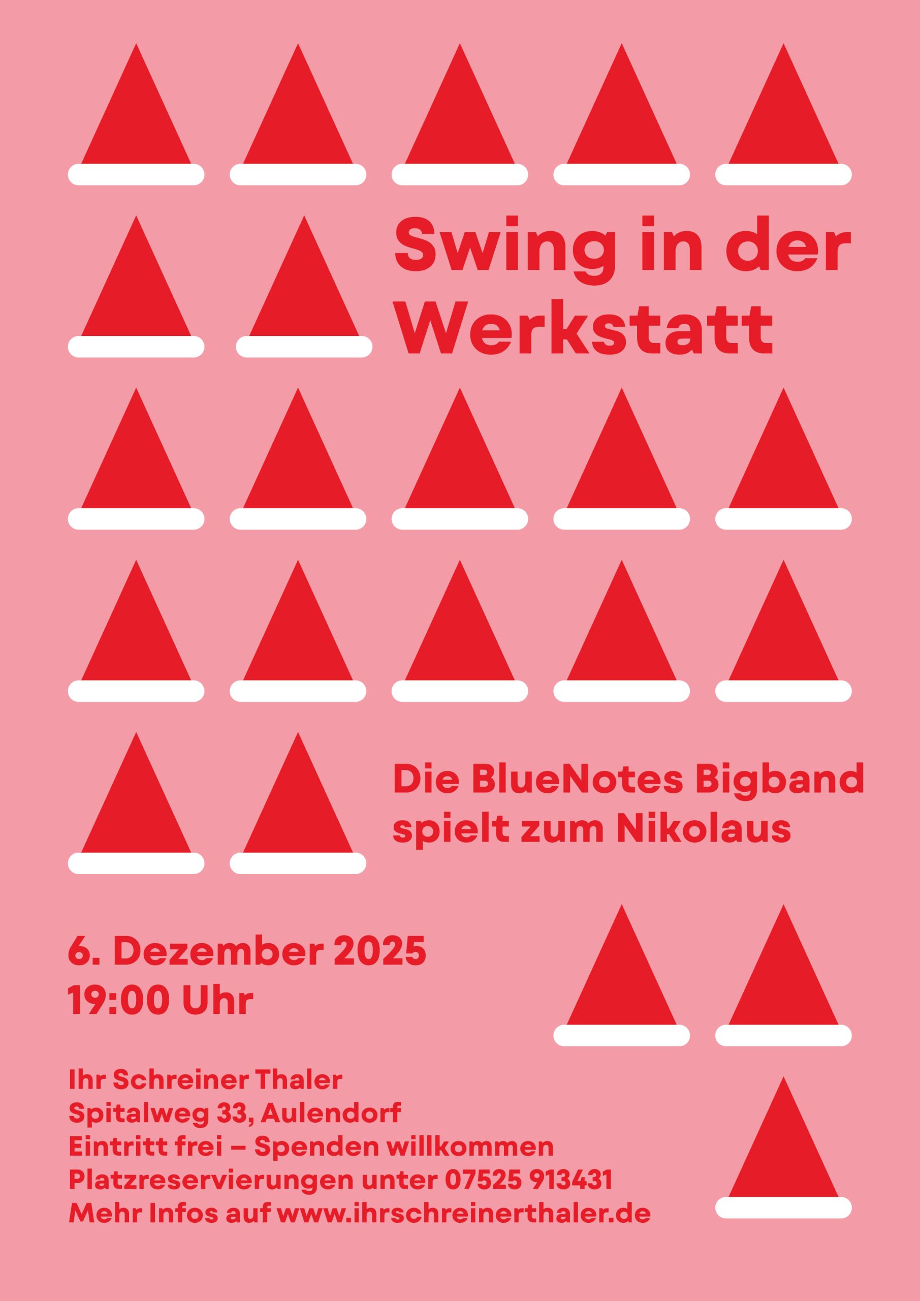 Swing in der Werkstatt – Die BlueNotes Bigband spielt zum Nikolaus